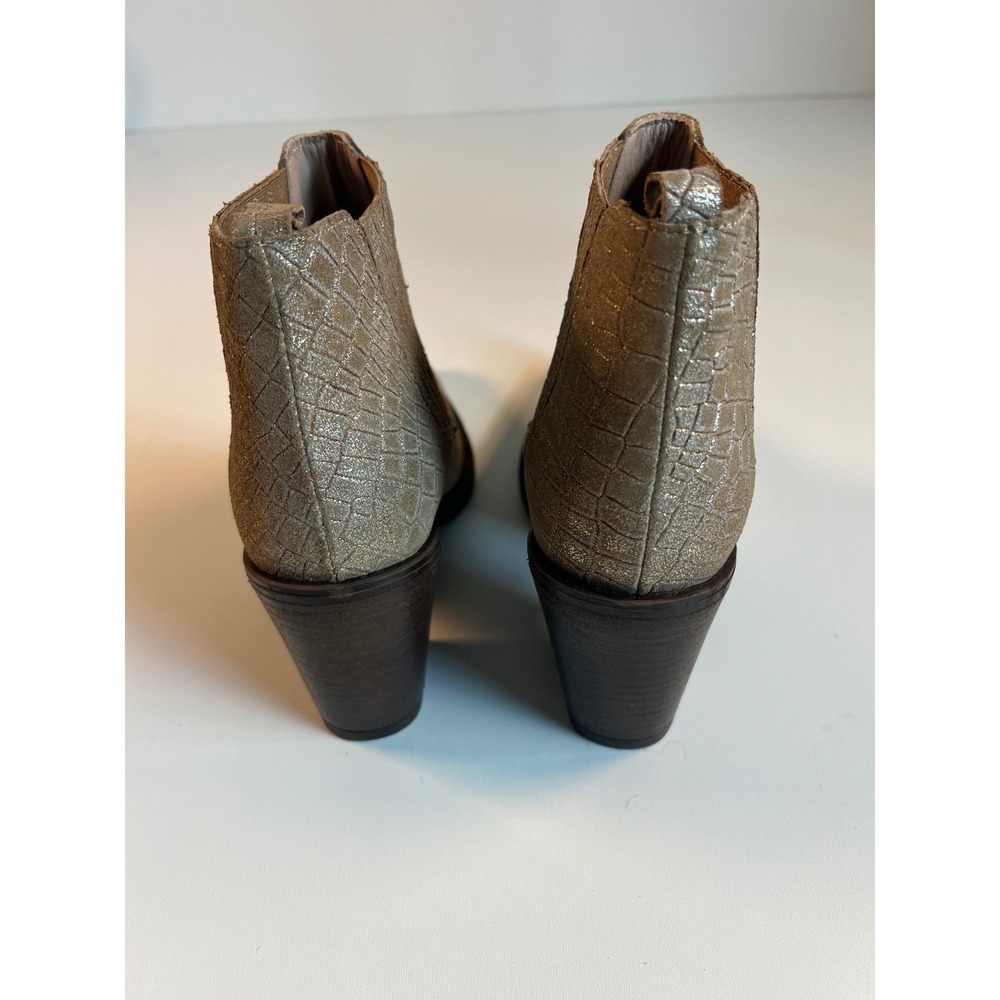 Emanuele Orasto Italy Leather Ankle Boots Block Heel Pointed Toe Size 39/8.5 - Picture 2 of 11